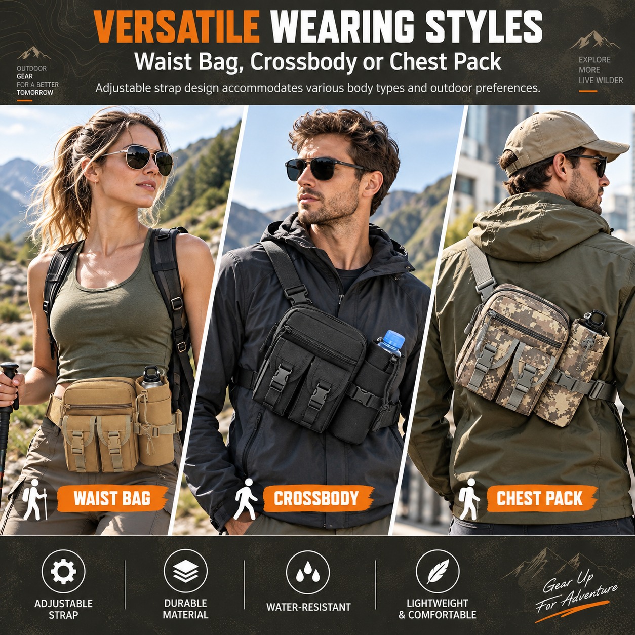 Многофункциональная тактическа – обзор и цена Hiking Backpack Waterproof