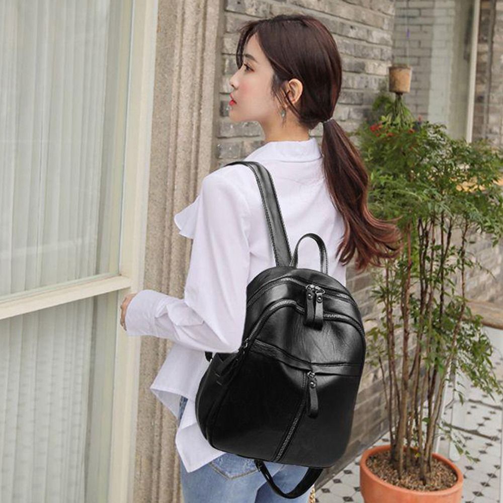 Простой женский рюкзак из иску – обзор и цена Fashion Backpack Women